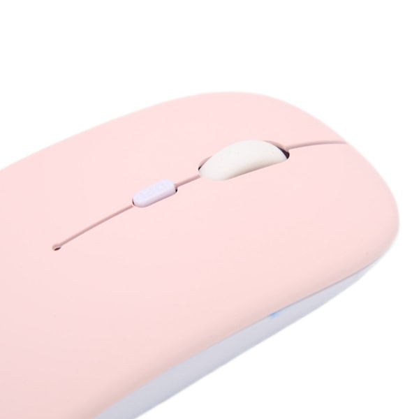 Trådlös Mus Smart Mini Portabel 3 Hastigheter DPI Justerbar Trådlös Mus för Kontor Laptop Dator Tablet Rosa Frostat Enkelt Läge