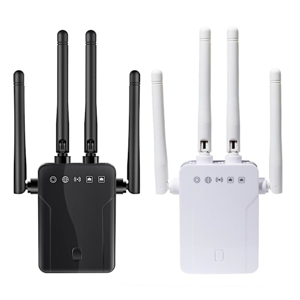 M 95B Trådlös Repeater för Hemmakontor 300m Signalförstärkare Extender 4 Antenn Router WiFi Förstärkare 100‑240V