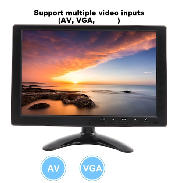 Bärbar 10,1 tums skärm 16:9 HDMI-monitor för PS4, Xbox och Raspberry Pi (EU-kontakt)