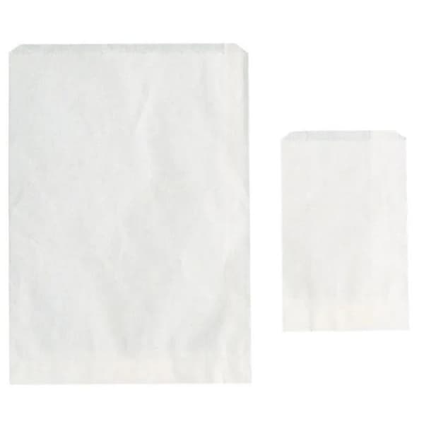 100-pack - Papperspåsar / Godispåsar 150x180 mm - Påsar för Godis White white