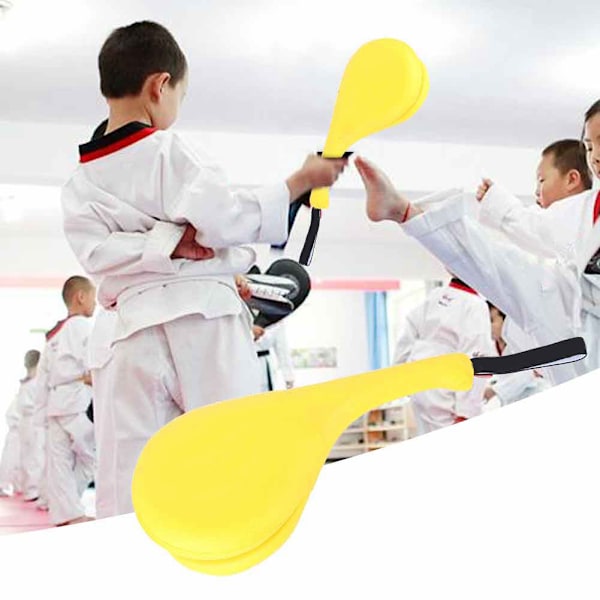 Taekwondo Träning Barn Handskum Vadderad Fot Sparkmål Verktyg Gul