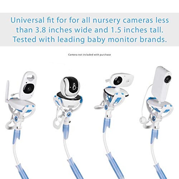 Universell Babymonitorhållare, Portabel Design för Spjälsängar Hyllor Byråer, Flexibel Babykamerahållare med Robust Aluminium-magnesiumlegeringskärna