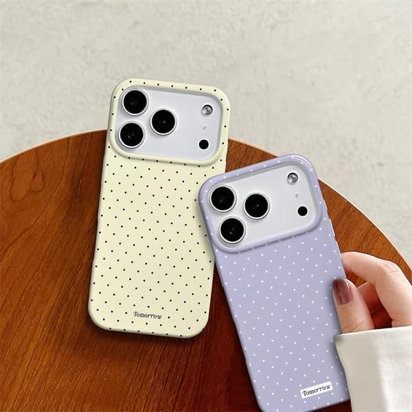inewateri Compatible with iPhone 17 Pro Case, Cute Fashion Dotted Design, Soft TPU Slim Protective Case Purple[TT] Purple iPhone17Pro