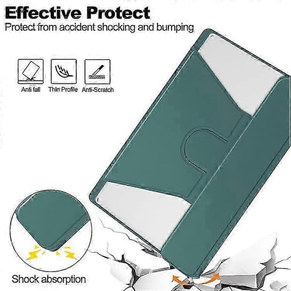 Lenovo Tab M11/Xiaoxin Pad 11 2024 Case - PU+Acrylic Tablet Stand Cover with Bluetooth Keyboard, Protective[TT] DarkGreen