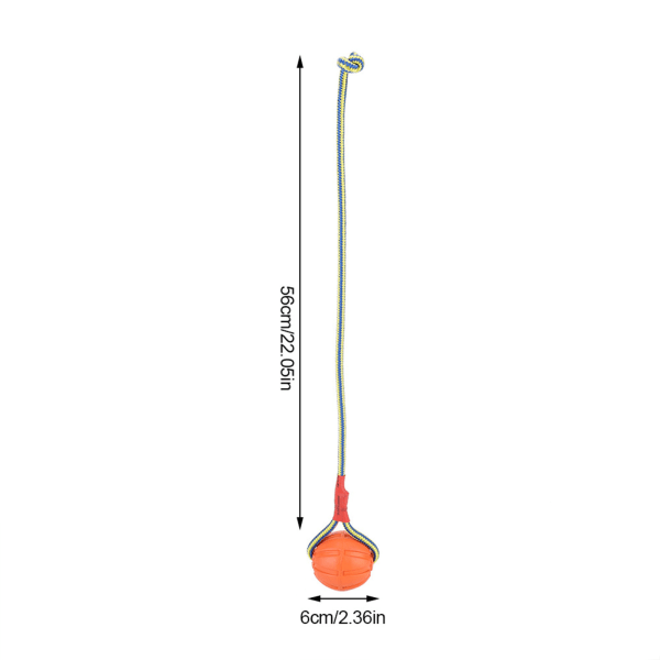Kannettava EVA lemmikkikoiran koulutus puremisenkestävä interaktiivinen purulelupallo köydellä (punainen)