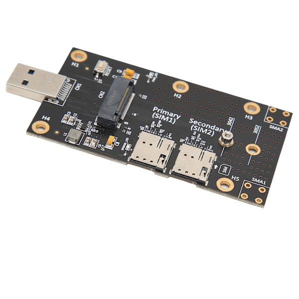 M.2 till USB 3.0 Adapter Push-kontakt för Dubbla SIM-kortplatser Dator 3G/4G/5G Modul