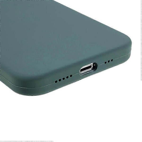 For iPhone 14 Pro-deksel Solid silikon støtsikkert telefonbakdeksel[TT] Blackish Green
