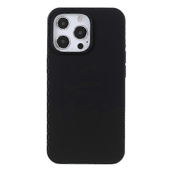 For iPhone 14 Pro-deksel Solid silikon støtsikkert telefonbakdeksel[TT] Black