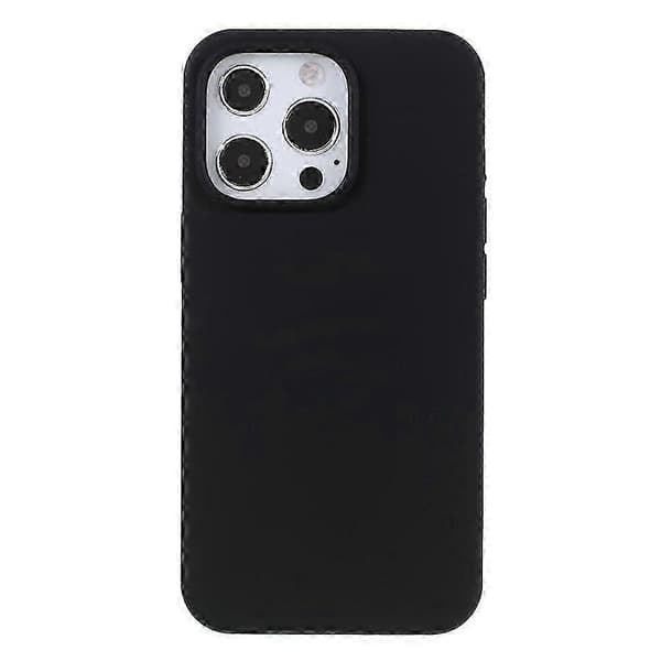 Til iPhone 14 Pro Cover Solid Silikone Stødsikkert Telefon Bagcover[TT] Black