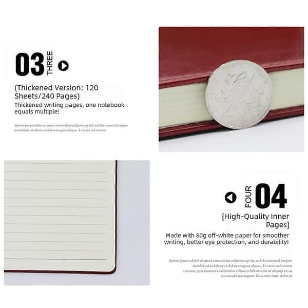 2026 Minimalistisk Planner Premium Tyk Journal Notesbog til Mænd Kvinder[TT] Black