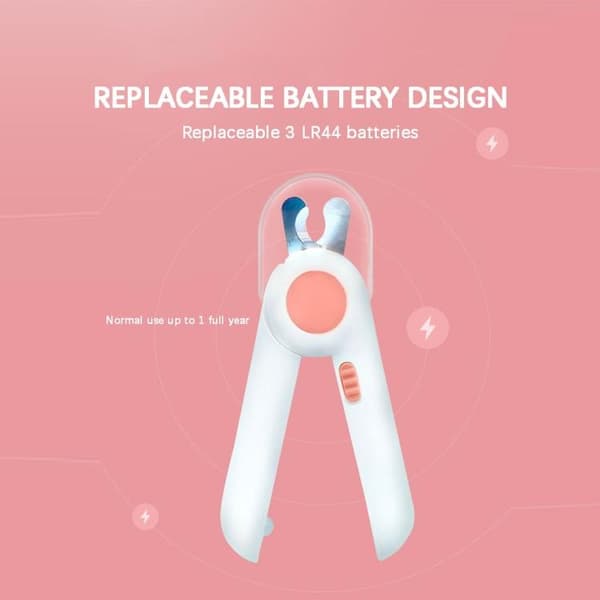 Klo-tang med Lampe / Negleklipper til Hund & Kat – Klipper White white