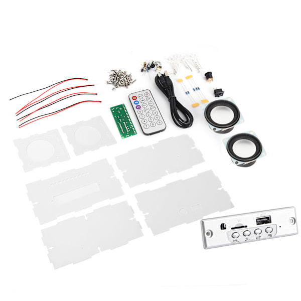 DIY Bluetooth Högtalarlåda Kit Liten Röststyrning Ljus Elektronisk Ljudförstärkare Set
