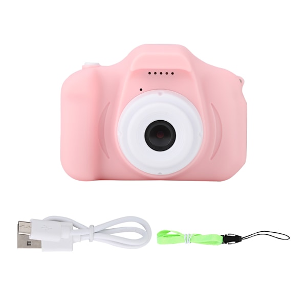Tecknad Mini Digitalkamera Mini Barn Dubbel Port Mini Kamera Rosa
