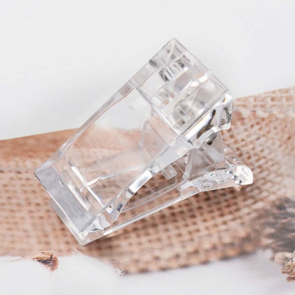 Effektiv Manikyrists Kompanjon, Transparenta Gel Nagelklämmor för Snabb Byggning, Professionell Nagelsalong Godkänd Återanvändbar och Tvättbar Nagelspets