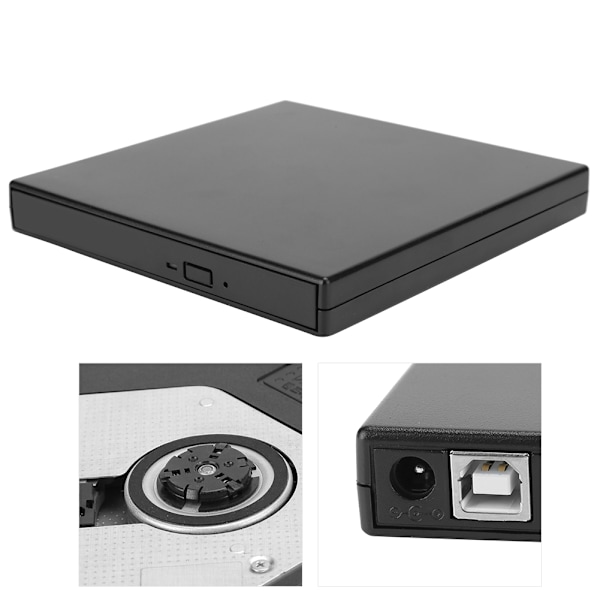 Extern Optisk Enhet USB2.0 Höghastighets Portabel DVD-brännare för Laptop