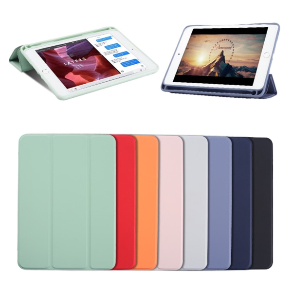 Case, joka on yhteensopiva iPad mini 6:n kanssa ilman kynätelinettä, TPU+PU, automaattinen nukkumis-/ cover Orange