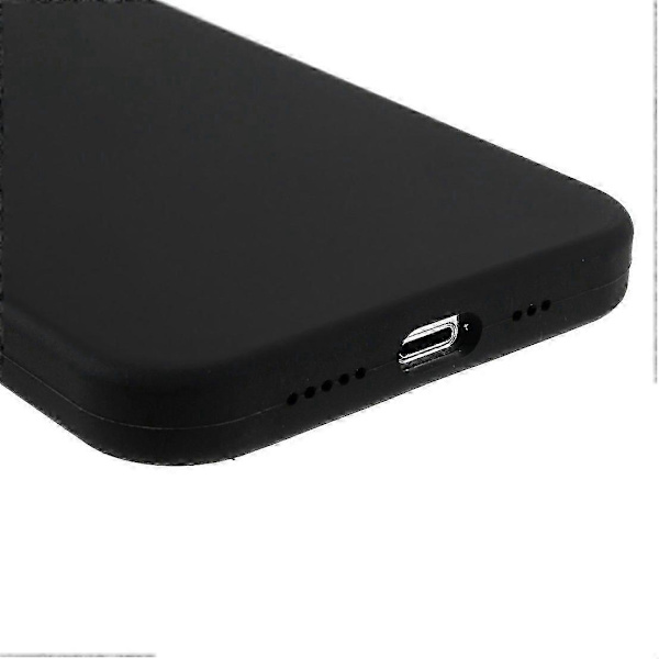 For iPhone 14 Pro-deksel Solid silikon støtsikkert telefonbakdeksel[TT] Black