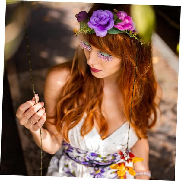 5 par glitterløsvipper, glittervippeforlengelser til Halloween, Thanksgiving, jul
