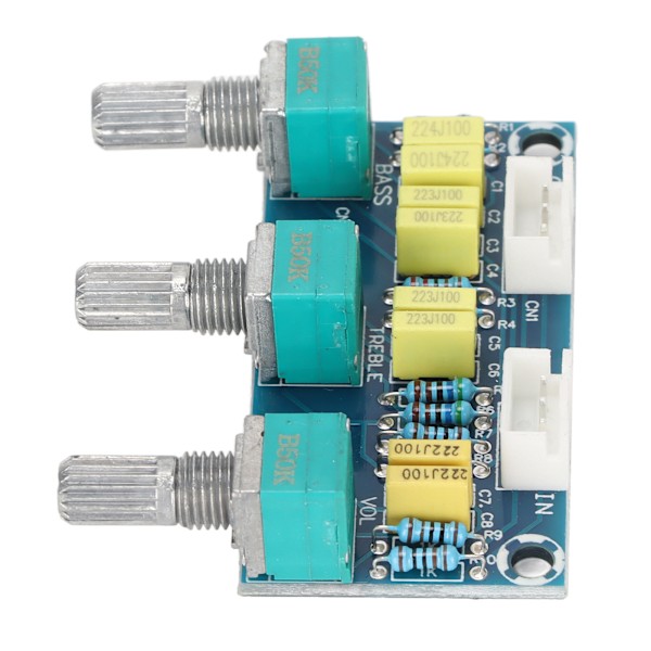 XH‑M802 Förförstärkarkort HiFi 2 Kanaler Justerbar PCB Diskant- och Basjusteringskort