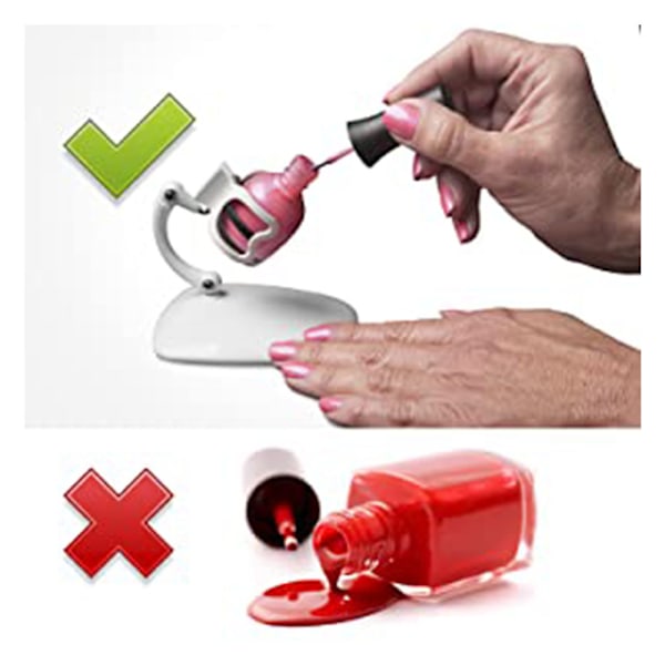Läcksäker Nagellackshållare, Justerbart Lutande Ställ För Optimal Applicering, Ergonomisk Greppdesign Säkerställer Kontroll, Kompakt Organizer Sparar Plats