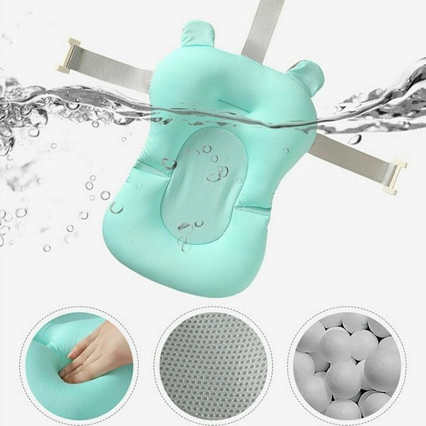 Säker Babybadmatta, Lättrengjord Flytande Badstol, Icke-Irriterande för Huden, Ergonomisk Design för Bekvämt Stöd, Portabel Användning Överallt