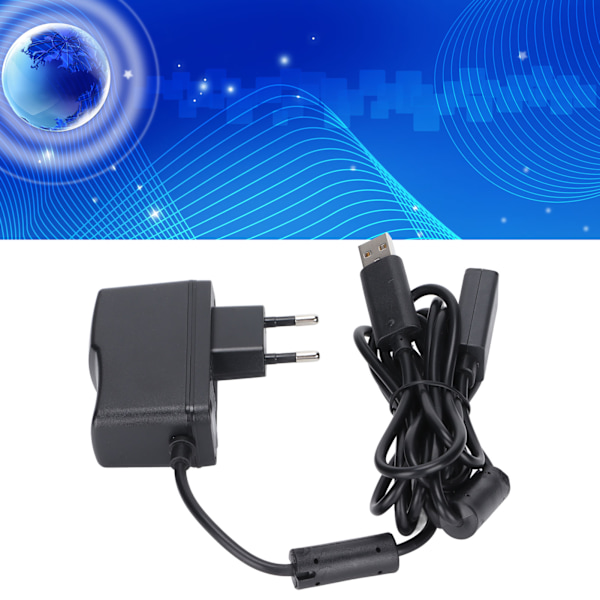 USB till AC-adapter Högkänslig AC-adapter Konverterare Strömkabel för Xbox 360 Kinect Sensor EU-kontakt 100‑240V