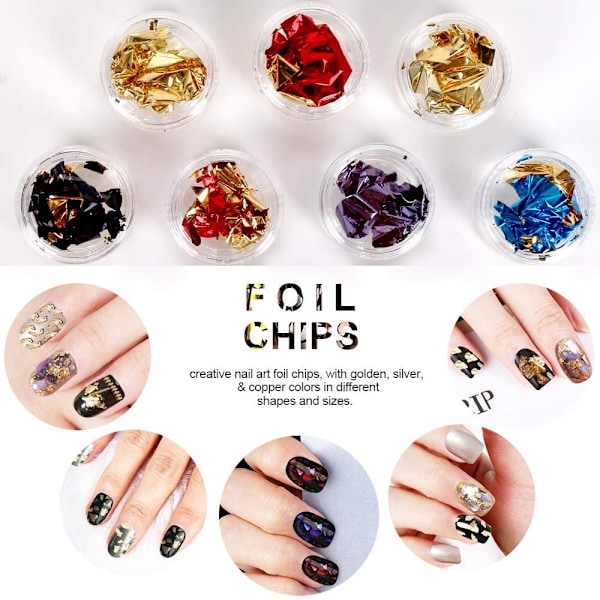 Nagelkonst Dekorationskit, Fint Glitter, Nagel-fjärilar, Resin Nitar Strass i 12 Olika Former, För Inspirerande Och Unika Nagelkonst Skapelser