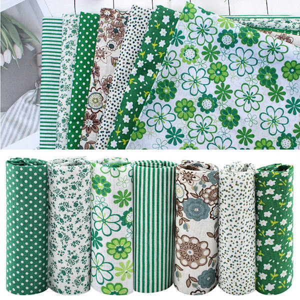 7 stk. 50*50 cm bomuldsstof DIY assorterede firkanter forskåret sengetøjssæt kvarterbundt 2#