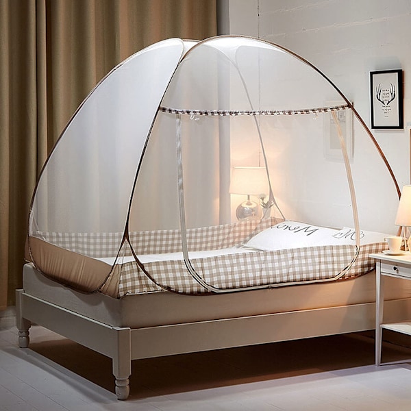 Myggenet Seng Pop Up, Sammenfoldelig Seng Myggenet, Bærbart Rejse Myggenet, Myggenet Camping Telt til Soveværelse Udendørs Camping, Nemt 1,2m