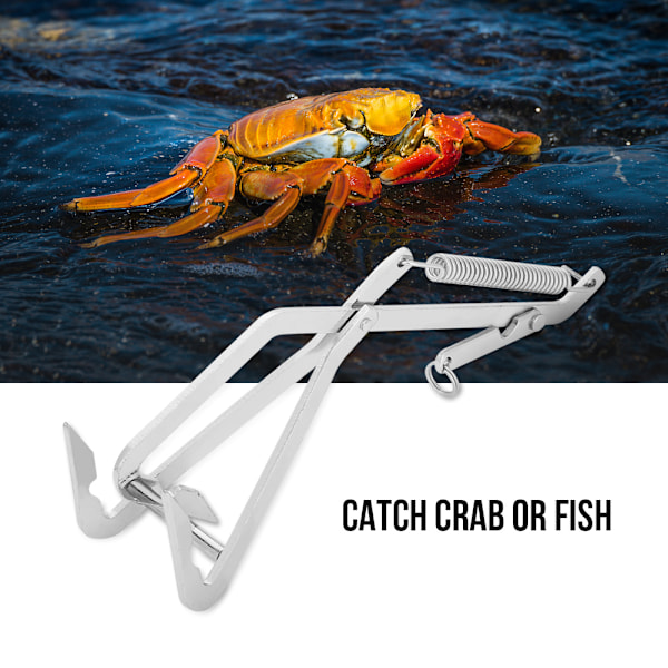 Klämma i rostfritt stål Fisk Krabba Fiskefälla Utrustning Clip Tackle Tillbehör