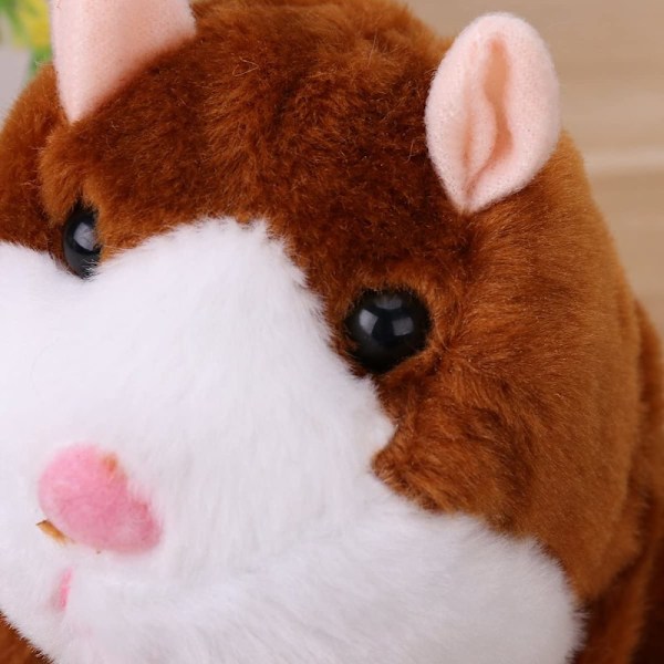 Tan Interaktiv Talande Hamsterleksak, Mimikrydjur Med Beröringsaktiverade Svar, Upprepande Plyschkompis För Födelsedagsöverraskningar Och Fester, En