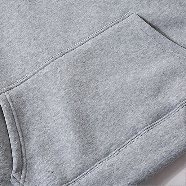 2022 Stranger Things Hættetrøje med snøre og stor lomme, afslappet streetwear oversized pullover grå Gray L