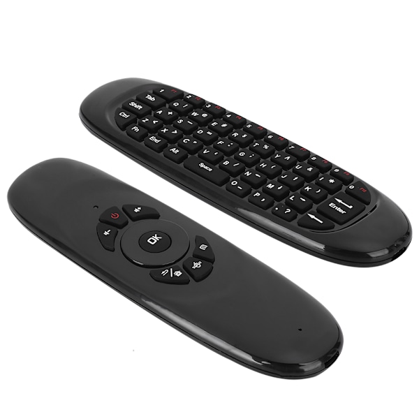 Mini Dubbelsidig Multimedia Fjärrkontroll Handhållen Trådlös Flymouse Tangentbord