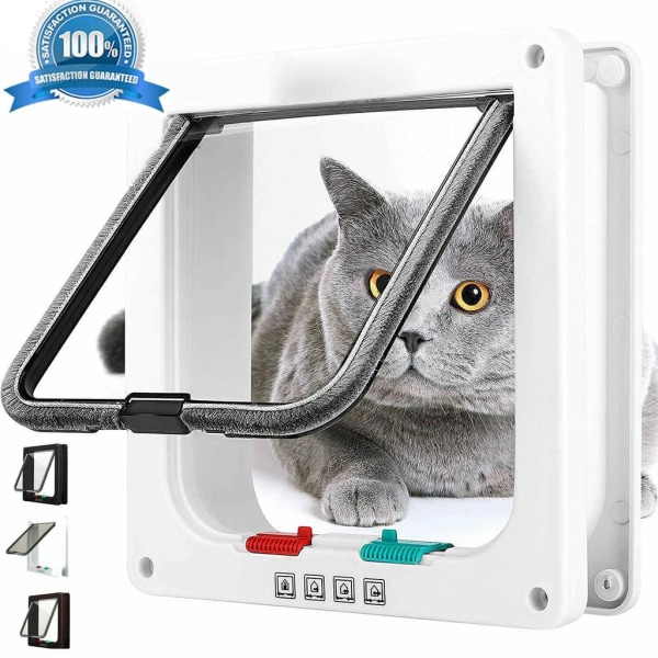 Magnetisk lås for katter, hundedør til store hunder, kattedør, kjæledyrdør, enkelt å installere med teleskopisk ramme