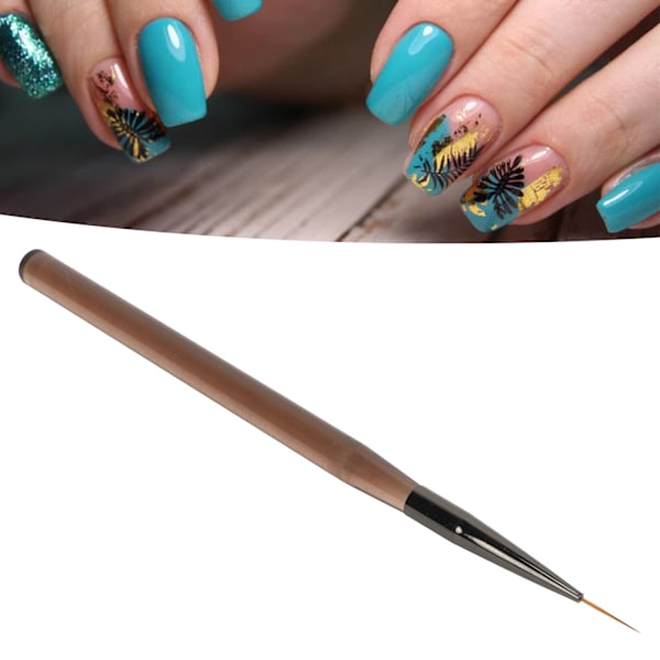 Nagel Liner Pensel Professionell Grov Stång Nagelkonst Ritpenna Transparent Kaffe Lång