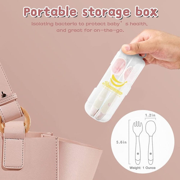 Silikon Babyskedar, Böjbara Lärande Bestick för Småbarns Självmatningsresa, Ergonomisk Design med Enkelt Grepp, Hudvänliga &amp; BPA-fria