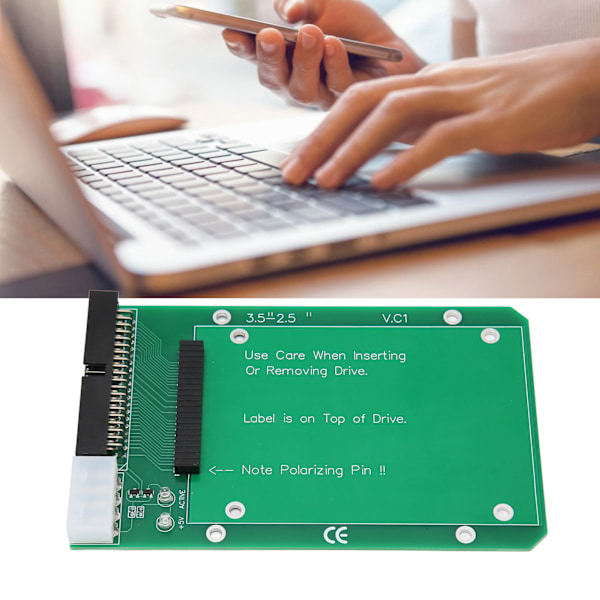 2,5 tum till 3,5 tum SATA HDD SDD 44Pin IDE Konverteringskort Säker Överföring PCB Hårddisk Adapterkort Konverterare för PC