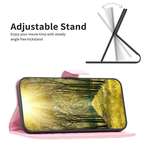 For iPhone 7/8/SE (2020)/SE (2022) BF Style-14 Rhombus Case Horizontal Stand Matte Wallet Case [DB] Pink Pink Style E iPhone SE (2022)