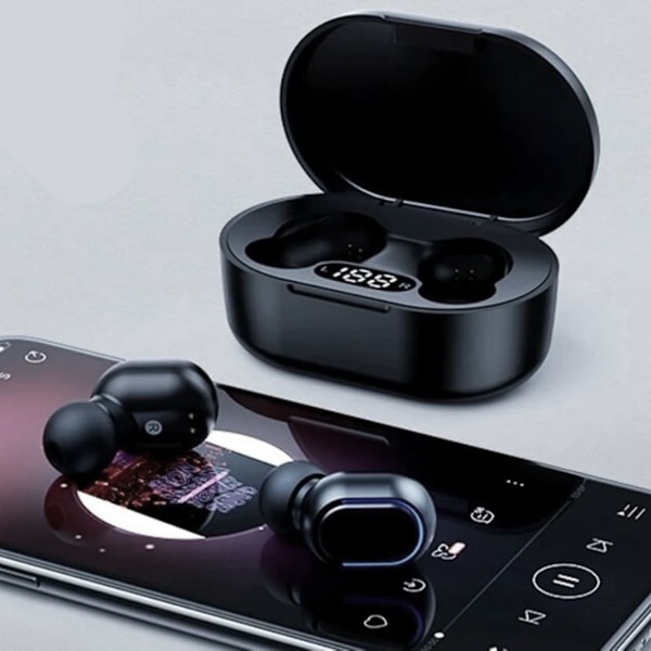 Trådlösa Bluetooth-hörlurar, HiFi Digital LED-display Stereo Hörlurar, Vattentäta Öronproppar, Handsfree-samtal för Sport, Hemma, Arbete, Löpning