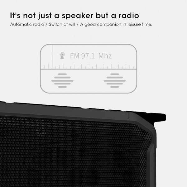 Bärbar X2 Trådlös Bluetooth 5.0 Högtalare Subwoofer Utomhus IPX7 Vattentät Stereo Svart