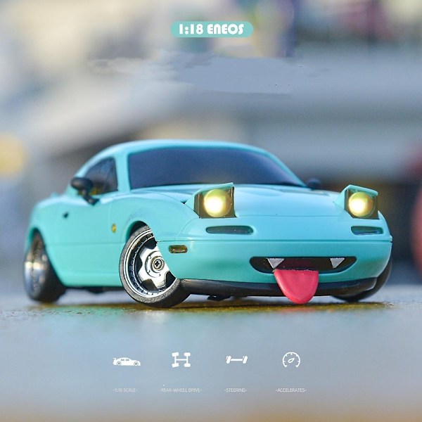 1/18 Modell 2.4G 2WD ESP Gyro Full Size Kontrollmodell RC Driftbil - Perfekt Blue 150X50CM
