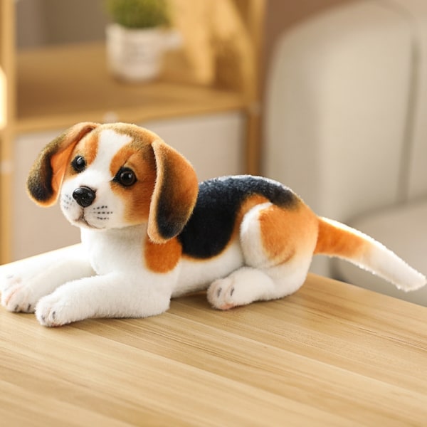 Simulering Hunde Plys Legetøj Blød udstoppet dukke Yndig baby kramme pude Fødselsdagsgave til drenge piger Beagle