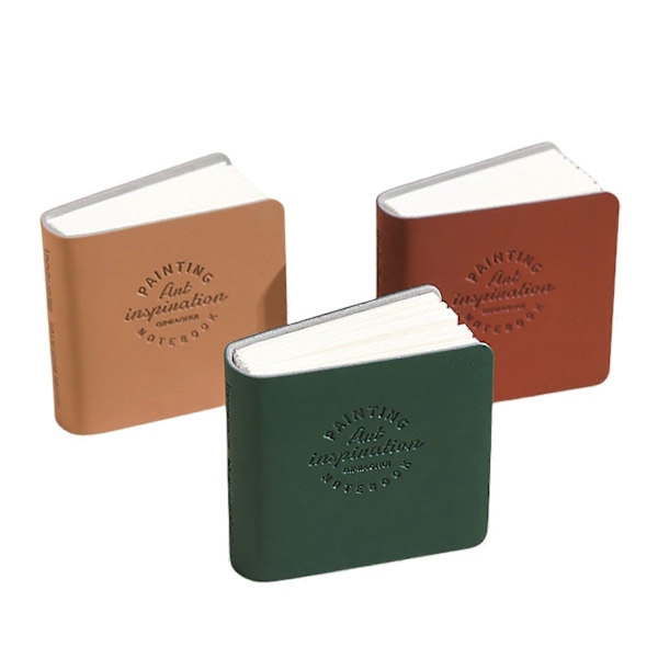 3 st Små Ritböcker Akvarellböcker Målarpapper Akvarellskissblock Konstmaterial för Konstnärer Vuxna Studenter Retrofärg-Perfekt Retro color