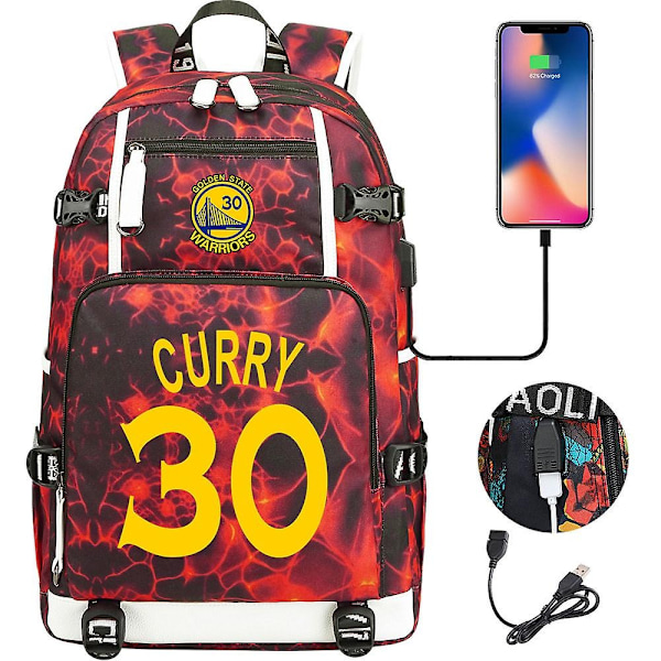 Golden State Warriors Stephen Curry nr. 30 Usb-skole taske-Perfet Style 4