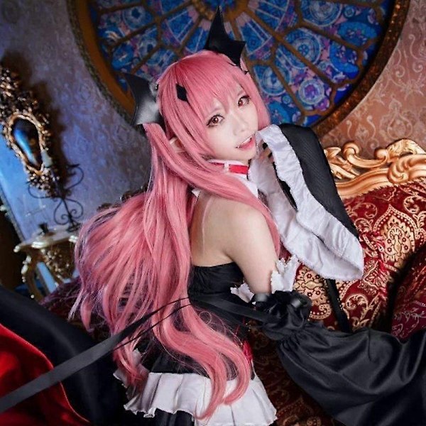 Seraph Of The End Owari No Seraph Krul Tepes Cosplay Kostym Uniform Peruk Cosplay Anime Häxa Vampyr Halloween Kostym för Kvinnor-Perfekt full set 2 S