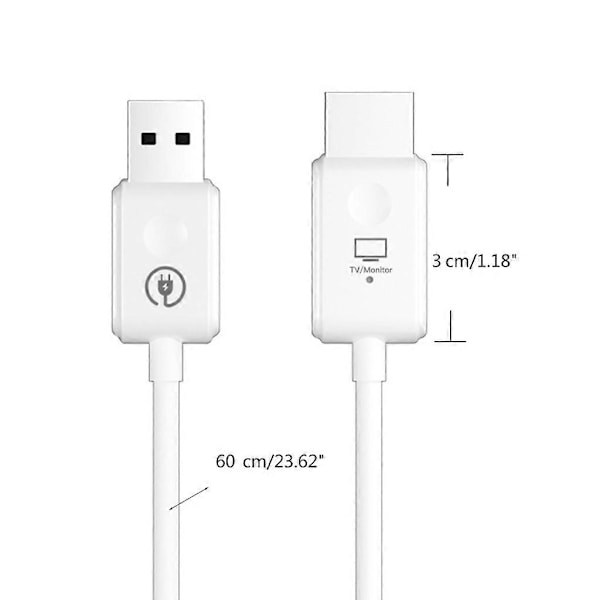 Bærbar Trådløs Display Dongle ABS Extender Plug & Play Trådløs Sender - Perfekt Black
