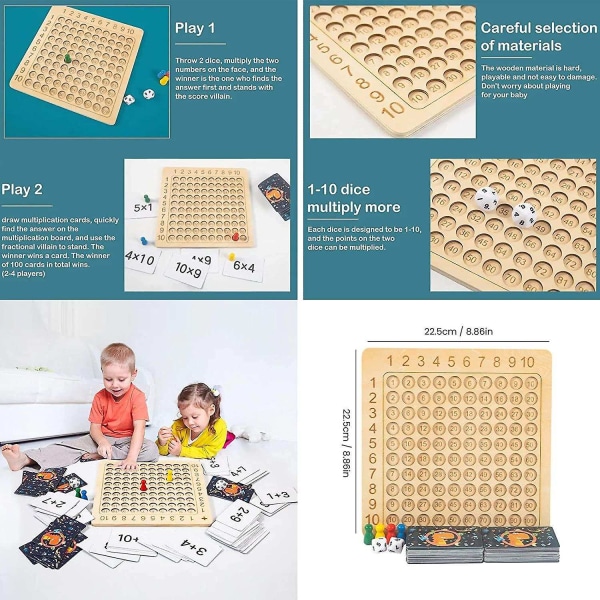 Matematik multiplikationsblokke tavletælling legetøj til børn - Perfet