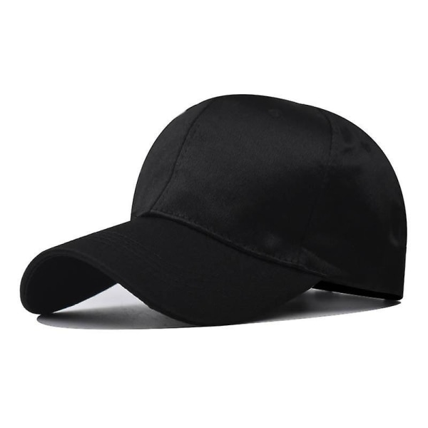 Baseballhat Satin Peaked Cap - Perfet black adjustable