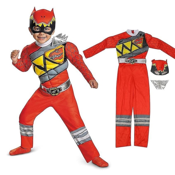 Team Dinosaur Punch Superhero Muscle Jumpsuit Set Cosplay M (120-130cm) - Perfet L (130-140cm)
