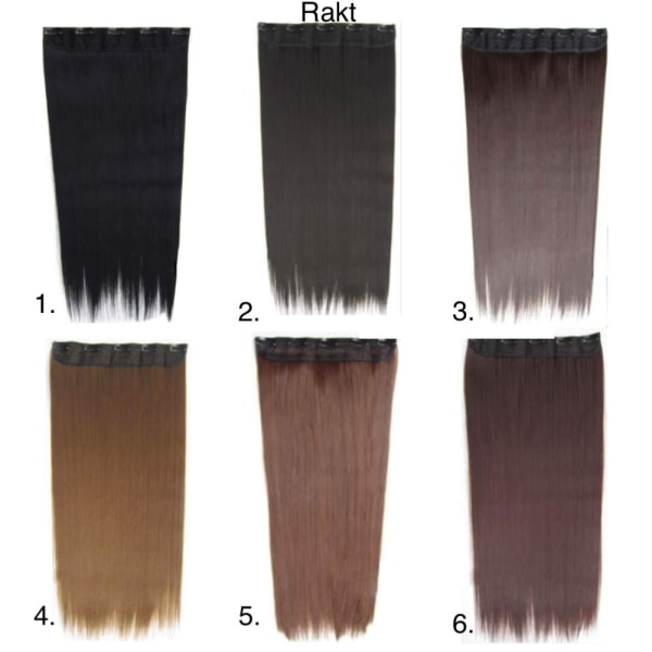 Clip-on / Hair extensions krøllete & rett 70cm - Flere farger - Perfet Rakt - 12